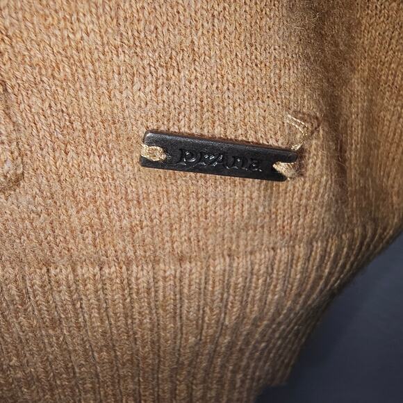 Prana Tan Lightweight Knit Hoodie Sweater with Dolman Half Sleeve Small - Picture 4 of 11